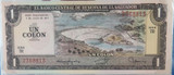 Banknotes of All Nations 1977 El Salvador 1 Colon + Card