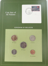 Coin Sets of All Nations Belgium 1977 - 1982 UNC Set + Info Card
