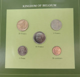 Coin Sets of All Nations Belgium 1977 - 1982 UNC Set + Info Card