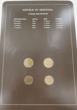 Coin Sets of All Nations Argentina 1987 UNC Set + Info Card