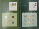2 Coin Sets of All Nations Democratic Yemen & Arab Yemen UNC Sets + Info Cards