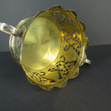 Large Vintage / Antique Russian .875 Silver and Niello Enamel Candy Bowl Server
