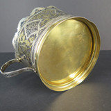 Large Vintage / Antique Russian .875 Silver and Niello Enamel Candy Bowl Server