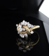 Handmade 1.40ct I Si Diamond Set Ladies 18K Gold Ring Size J Val $7925