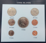 Coin Sets of All Nations 1983 Cook Islands UNC Set + Info Card