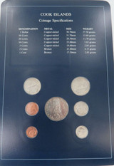 Coin Sets of All Nations 1983 Cook Islands UNC Set + Info Card