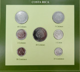 Coin Sets of All Nations 1983 - 84 Costa Rica UNC Set + Info Card