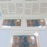 RARE 3 Consec Numbers 1988 Australian $10 UNC AA 15 074946 - 48 + Envelopes