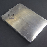 Antique Elgin, USA Sterling Silver Cosmetic & Coin Compact Case, AES Monogram