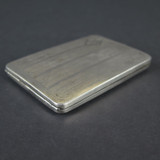 Antique Elgin, USA Sterling Silver Cosmetic & Coin Compact Case, AES Monogram
