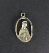 Vintage Preying Mary Religious Charm / Miniature Pendant in Sterling Silver