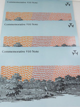 RARE 3 Consec Numbers 1988 Australian $10 UNC AA 15 074954 - 56 + Envelopes