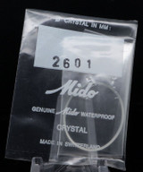 Authentic NOS Mido Waterproof Watch Oval Crystal ref 2601 2603