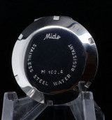 Authentic NOS 1973 Mido Steel Watch Case Back 32.3mm ref M103.4