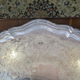 Large Engraved Reed & Barton, USA 'Winthrop' Silverplate Serving Tray, 76cm wide