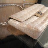 Chanel Ivory Jacquard Nylon 'Travel Line' East West CC Bag