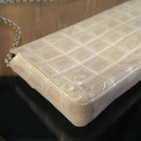 Chanel Ivory Jacquard Nylon 'Travel Line' East West CC Bag