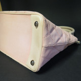 Vintage Chanel Canvas CC Tassel Medallion Tote - RARE Pink & White Combo