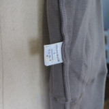 Brunello Cucinelli Taupe Coloured Fitted Cotton Tunic Top With Silk Overlay