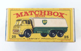 Vintage Lesney Matchbox BP Petrol Tanker No 25 + Box.