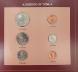 Coin Sets of All Nations 1981 Kingdom of Tonga UNC Set + Info Card