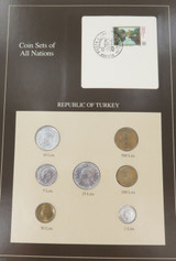 Coin Sets of All Nations 1987 - 89 Republic of Turkey UNC Set + Info Card