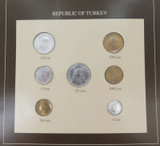 Coin Sets of All Nations 1987 - 89 Republic of Turkey UNC Set + Info Card