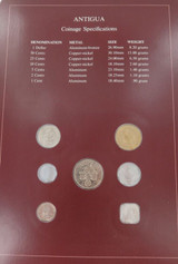 Coin Sets of All Nations 1965 - 1983 Antigua UNC Set + Info Card