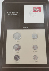 Coin Sets of All Nations 1986 Aruba UNC Set + Info Card