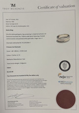 Gentleman's Diamond Set 9K White Gold Ring Size U Val $2155