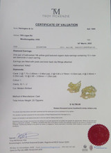 Vintage 2.68 cttw Diamond Set 18ct Gold Organic Style Earrings 20.7g Val $16790