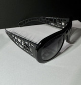 Vintage Chanel CC Limited Edition Sun Glasses Black Metal in Original Case