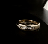 14k Yellow Gold 0.30ct Channel Set Diamond Ring Band Sz P Val $1800