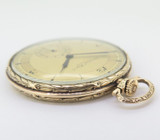 Vintage IWC Schaffhausen 14K Gold Pocket Watch cal 97 - Serviced