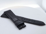 Auth. Patek Philippe Black Leather Strap 20mm x 18mm.