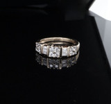 Vintage 0.48cttw G Si Diamond Cluster 14k Gold Band / Ring Size K Val $3280