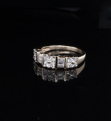 Vintage 0.48cttw G Si Diamond Cluster 14k Gold Band / Ring Size K Val $3280