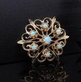 Vintage 14ct Gold Solid Opal Brooch & Pendant 5.8g Val $2540