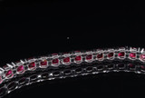 14.70ct Ruby 14ct White Gold Tennis Bracelet 18cm Long Val $16860