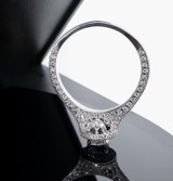 Vintage 1.98cttw G Vs Diamond Halo 14K White Gold Ring Size U1/2 Val $9975