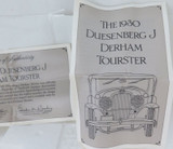 1980s Franklin Mint 1:24 "1930 Duesenberg J Derham Tourster" + Box + Papers