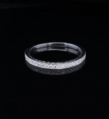 Vintage 0.30cttw G Vs Diamond Set 14K White Gold Band / Ring Size V Val $2620