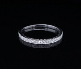Vintage 0.30cttw G Vs Diamond Set 14K White Gold Band / Ring Size V Val $2620