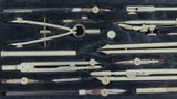 Vintage German E.O. Richter & Co. Precision Drafting Tool Set in Original Box.