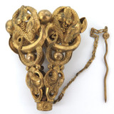 1800s Superb Pinchbeck Entwined Snake Nosegay Posey Bouquet Holder Tussie Mussie