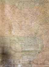 RARE Early 1900s HUGE 2m x 1.4m QLD Pastoral Stations Wall Hanging Map