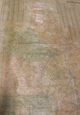 RARE Early 1900s HUGE 2m x 1.4m QLD Pastoral Stations Wall Hanging Map