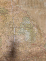 RARE Early 1900s HUGE 2m x 1.4m QLD Pastoral Stations Wall Hanging Map