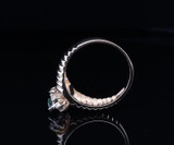 Vintage Emerald & F Si Diamond Set 14k Yellow Gold Cluster Ring Size L Val $3080