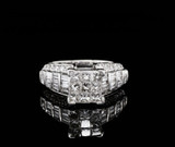 An Impressive 2.03ctt Diamond Set 14K White Gold Ring Size R1/2 Val $10560